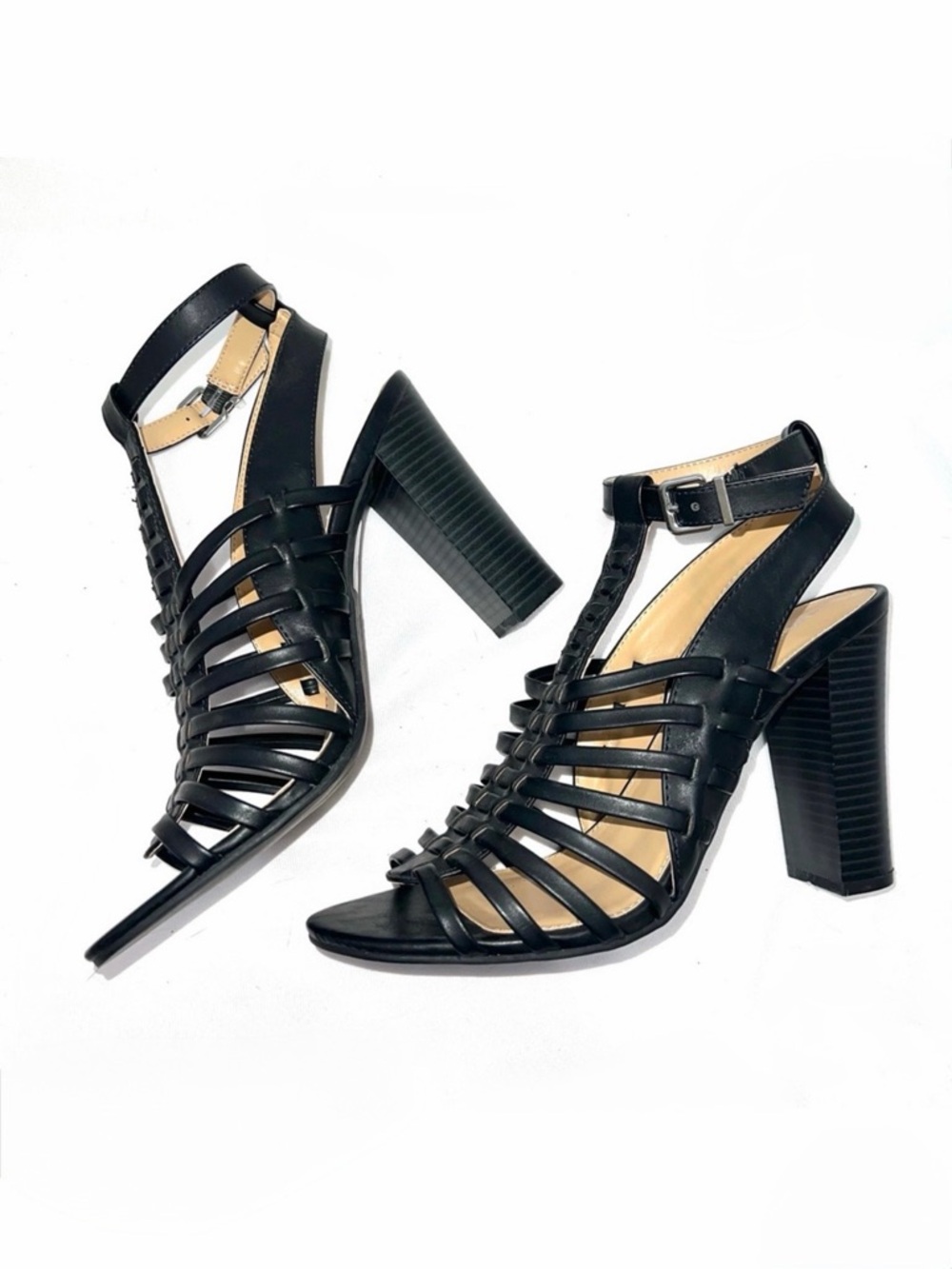 Express Strappy Black Heels